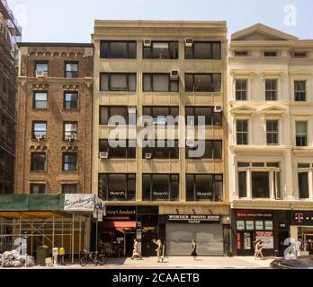 Geschäftsgebäude mit leerstehenden Immobilien in der Flatiron Nachbarschaft von New York am Mittwoch, 29. Juli 2020. (© Richard B. Levine) Stockfoto