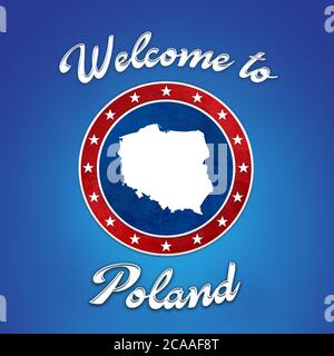 Willkommen in Polen Stockfoto