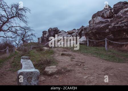 Teufelsmauer im Nationalpark Harz in Deutschland Stockfoto