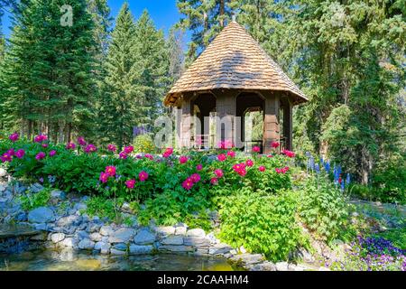 Kaskaden Von Time Gardens, Banff National Park, Banff, Alberta Stockfoto