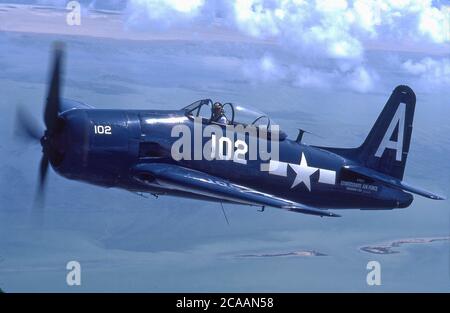 Grumman F8-F Bearcat WWII Flugzeug Stockfoto