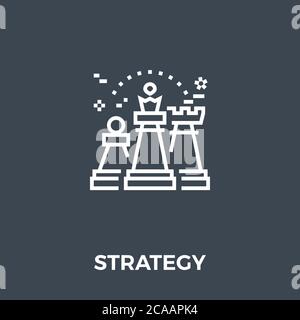 Symbolvektor Strategie. Stock Vektor