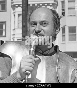 Bill Green Autor des Buches, WILLKOMMEN ZUR STEUERREVOLTE, in San Francisco, Kalifornien im Februar 1981 Stockfoto