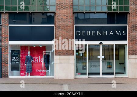 London, Großbritannien. August 2020. Debenhams Geschäft in Bromley, London. Quelle: Dave Rushen/SOPA Images/ZUMA Wire/Alamy Live News Stockfoto