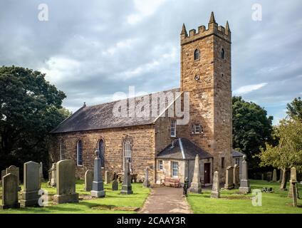 Tranent Parish Church and Churchyard, Tranent, East Lothian, Schottland, Großbritannien. Stockfoto