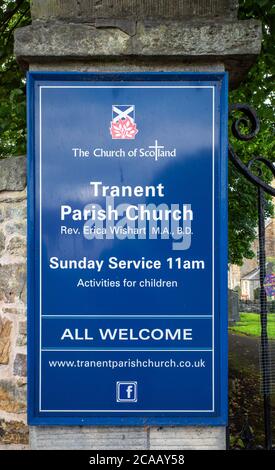 Tranent Parish Church and Churchyard, Tranent, East Lothian, Schottland, Großbritannien. Stockfoto