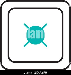 Strongbox Symbol über weißem Hintergrund, Halbzeilensymbole, Vektorgrafik Stock Vektor