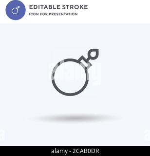 Angst Symbol Vektor, gefüllt flache Zeichen, solide Piktogramm isoliert auf weiß, Logo-Illustration. Angst Symbol für Präsentation. Stock Vektor