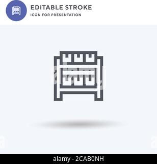 Lager Symbol Vektor, gefüllt flache Zeichen, solide Piktogramm isoliert auf weiß, Logo-Illustration. Lagersymbol für Präsentation. Stock Vektor