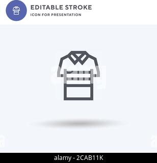 Polo Shirt Icon Vektor, gefüllt flaches Zeichen, solides Piktogramm isoliert auf weiß, Logo Illustration. Polo Shirt Icon für die Präsentation. Stock Vektor