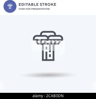 Baobab Icon Vektor, gefüllt flaches Zeichen, solides Piktogramm isoliert auf weiß, Logo Illustration. Baobab-Symbol für die Präsentation. Stock Vektor