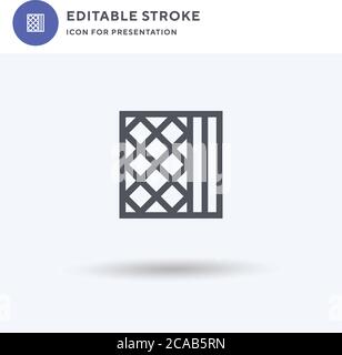 Wafer Icon Vektor, gefülltes flaches Zeichen, solides Piktogramm isoliert auf weiß, Logo-Illustration. Wafer-Symbol für die Präsentation. Stock Vektor