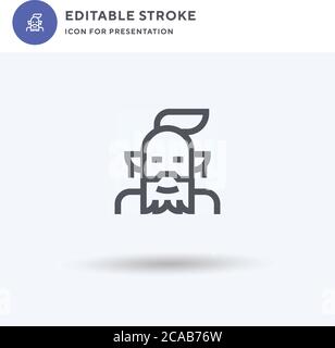 Genius Symbolvektor, gefülltes flaches Zeichen, solides Piktogramm isoliert auf weiß, Logo-Illustration. Genius Symbol für die Präsentation. Stock Vektor