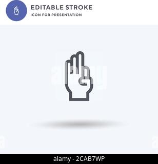 Mudra-Symbolvektor, gefülltes flaches Zeichen, solides Piktogramm isoliert auf Weiß, Logo-Illustration. Mudra Symbol für Präsentation. Stock Vektor