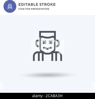 Frankenstein Icon Vektor, gefüllt flaches Zeichen, solides Piktogramm isoliert auf weiß, Logo-Illustration. Frankenstein-Ikone zur Präsentation. Stock Vektor