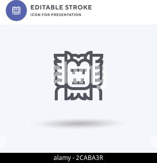 Werwolf-Symbolvektor, gefülltes flaches Zeichen, solides Piktogramm isoliert auf Weiß, Logo-Illustration. Werwolf Symbol für Präsentation. Stock Vektor