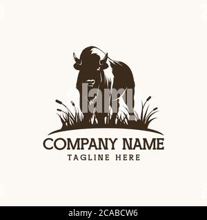 Bison Farm erstaunliches Design für Ihre Firma oder Marke Stock Vektor
