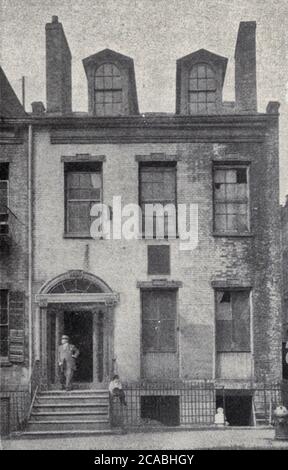 The Monroe House, 63 Prince Street, New York City, wo James Monroe im Haus seines Schwiegersohnes Samuel Gouverneur starb. Ca. 1910 Stockfoto