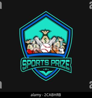 Logo des Sportpreises für Ihr Unternehmen oder Ihre Marke Stock Vektor
