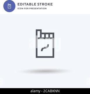 Kreide Symbol Vektor, gefüllt flache Zeichen, solide Piktogramm isoliert auf weiß, Logo-Illustration. Kreide-Symbol für die Präsentation. Stock Vektor