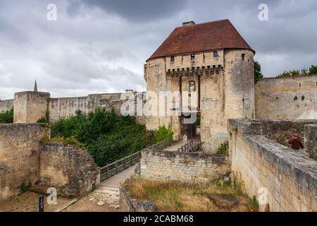 Das mittelalterliche Schloss von Wilhelm dem Eroberer in Caen, Normandie, Frankreich Stockfoto