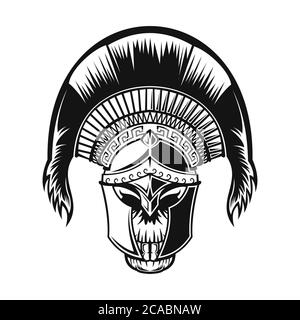 spartan Skull Logo tolles Design für Ihr Unternehmen oder Ihre Marke Stock Vektor