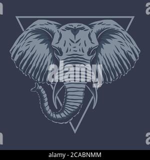 Elefantenkopf Vektorgrafik für Ihr Unternehmen oder Ihre Marke Stock Vektor