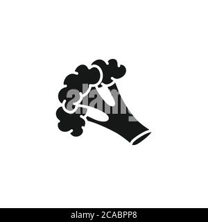 Brokkoli Doodle Symbol, Vektor-Farbe Illustration Stock Vektor