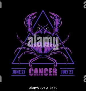 Krebs Tierkreis Vektor-Illustration für Ihr Unternehmen oder Ihre Marke Stock Vektor