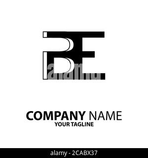 B und E,BE erste Gebäude Logo Designs Stock Vektor