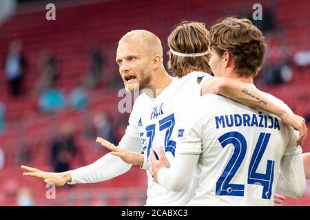 Kopenhagen, Dänemark. August 2020. Nicolai Boilesen (20) vom FC Kopenhagen beim UEFA Europa League Spiel zwischen dem FC Kopenhagen und Istanbul Basaksehir im Telia Parken in Kopenhagen. (Foto Kredit: Gonzales Foto/Alamy Live News Stockfoto