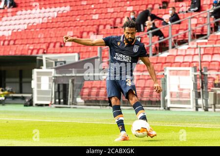 Kopenhagen, Dänemark. August 2020. Gael Clichy (3) aus Istanbul Basaksehir beim UEFA Europa League Spiel zwischen dem FC Kopenhagen und Istanbul Basaksehir im Telia Parken in Kopenhagen. (Foto Kredit: Gonzales Foto/Alamy Live News Stockfoto