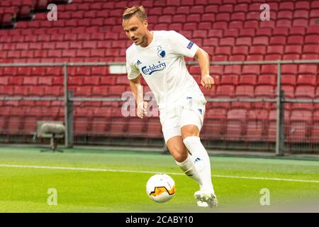 Kopenhagen, Dänemark. August 2020. Pierre Bengtssonof FC Copenhagen gesehen während der UEFA Europa League Spiel zwischen FC Kopenhagen und Istanbul Basaksehir in Telia Parken in Kopenhagen. (Foto Kredit: Gonzales Foto/Alamy Live News Stockfoto