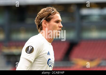 Kopenhagen, Dänemark. August 2020. Robert Mudrazija vom FC Kopenhagen beim UEFA Europa League Spiel zwischen dem FC Kopenhagen und Istanbul Basaksehir im Telia Parken in Kopenhagen. (Foto Kredit: Gonzales Foto/Alamy Live News Stockfoto