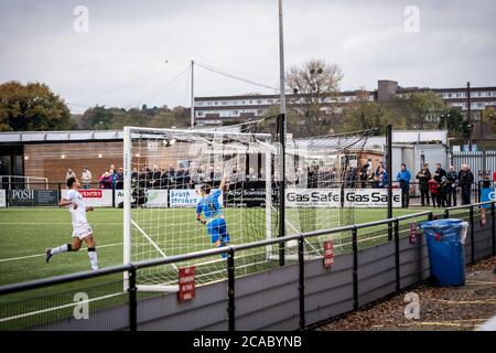 Bromley 3 Harrogate Town 3, 17/11/2019. Hayes Lane, National League. Foto von Simon Gill. Stockfoto