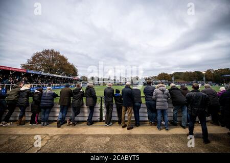 Bromley 3 Harrogate Town 3, 17/11/2019. Hayes Lane, National League. Foto von Simon Gill. Stockfoto