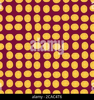 Zitrusscheiben nahtloses Vektor-Muster Stock Vektor