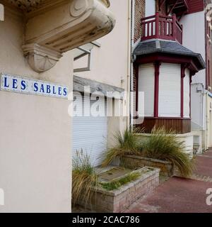 Wohnungen in Quend-Plage, Pas-de-Calais, Hauts de France, Frankreich Stockfoto