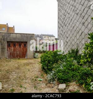 Schlechte Ferienimmobilien in Quend-Plage, Pas-de-Calais, Hauts de France, Frankreich Stockfoto