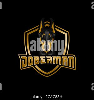 Dobermann Hund tolles Design für Ihr Unternehmen oder brandcccc Stock Vektor