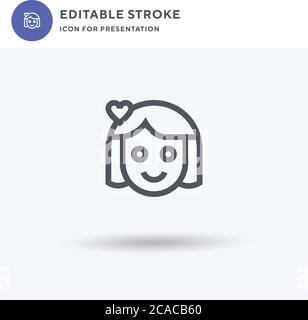 In Love Icon Vektor, gefüllt flache Zeichen, solides Piktogramm isoliert auf weiß, Logo-Illustration. In Love Icon für die Präsentation. Stock Vektor