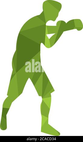 Athletic Mann üben Boxen Sport Silhouette Vektor Illustration Design Stock Vektor