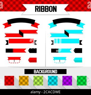 Volle Farbmuster und Band Hintergrund Design Stock Vektor