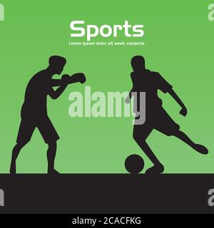 Gruppe von sportlichen Menschen üben Sport Silhouetten Vektor Illustration Design Stock Vektor