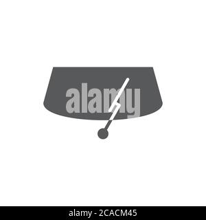 Windschutzscheibe Auto Glas Vektor Symbol isoliert auf weißem Hintergrund Stock Vektor