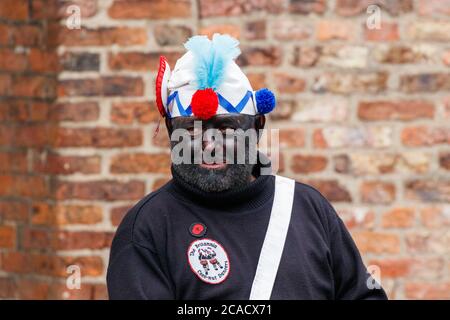 Die Britannia Coconut Dancers treten in York auf Stockfoto