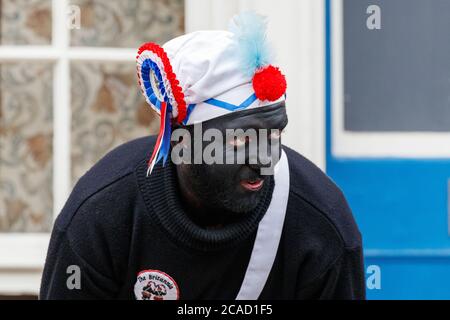 Die Britannia Coconut Dancers treten in York auf Stockfoto