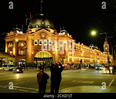 Das Flinders St Station Foto Stockfoto