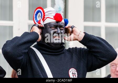 Die Britannia Coconut Dancers treten in York auf Stockfoto