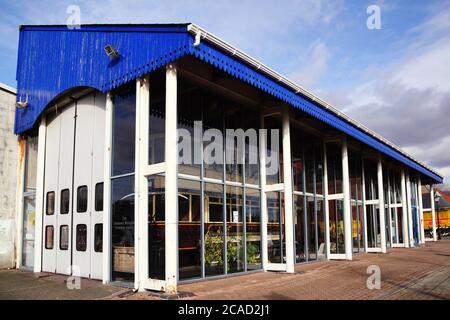 Swansea, Wales, UK, February 24, 2017 : das Swansea Museum Tramway Centre im Tramshed am Dylan Thomas Square in der Marina, die ein beliebter Ort ist Stockfoto